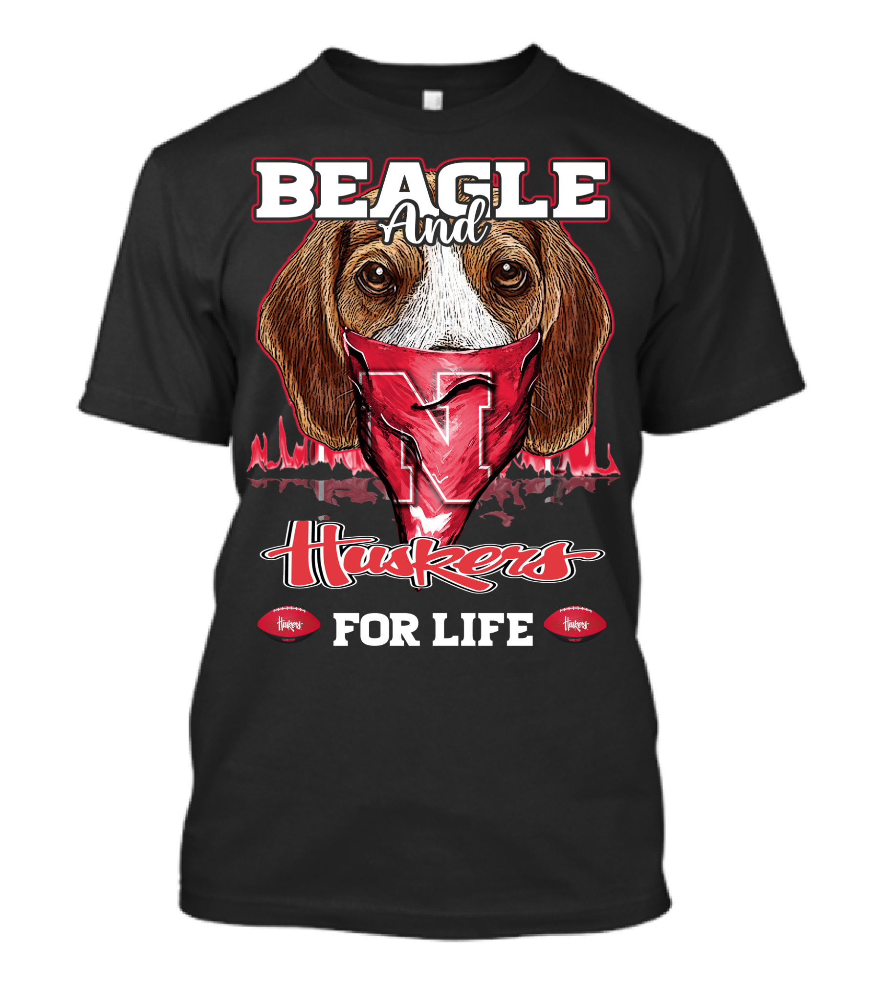 Beagle And Huskers For Life T-Shirt