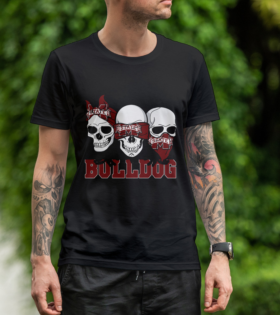 State Skull Bulldog Trio T-Shirt