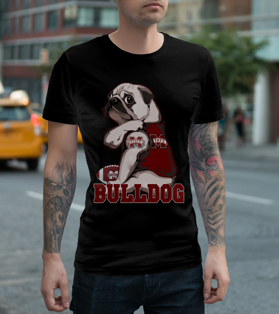 Pug Bulldogs Mississippi State Football State M T-Shirt
