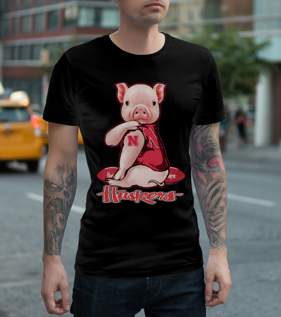 Pig N Nebraska Huskers Football T-Shirt