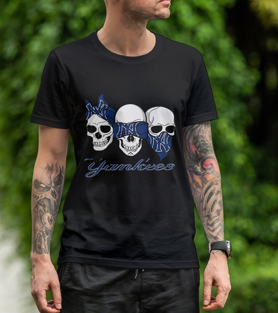3 Skull Yankees Bandana T-Shirt