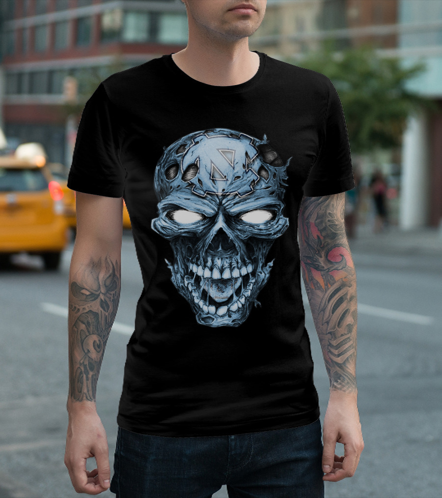 North Carolina Tar Heels Skull T-Shirt
