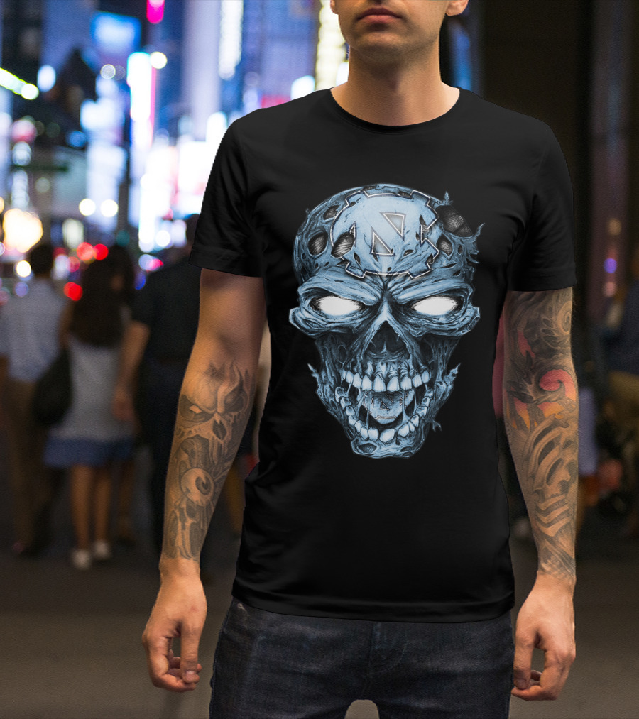 North Carolina Tar Heels Skull T-Shirt