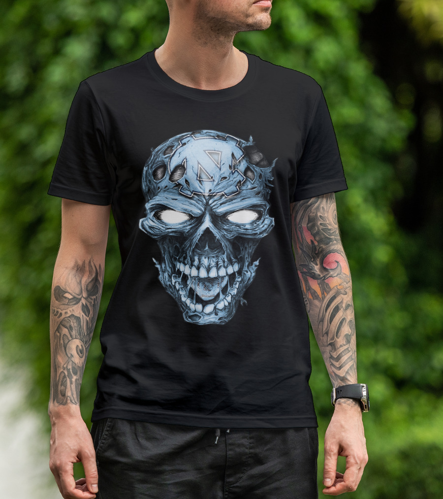 North Carolina Tar Heels Skull T-Shirt