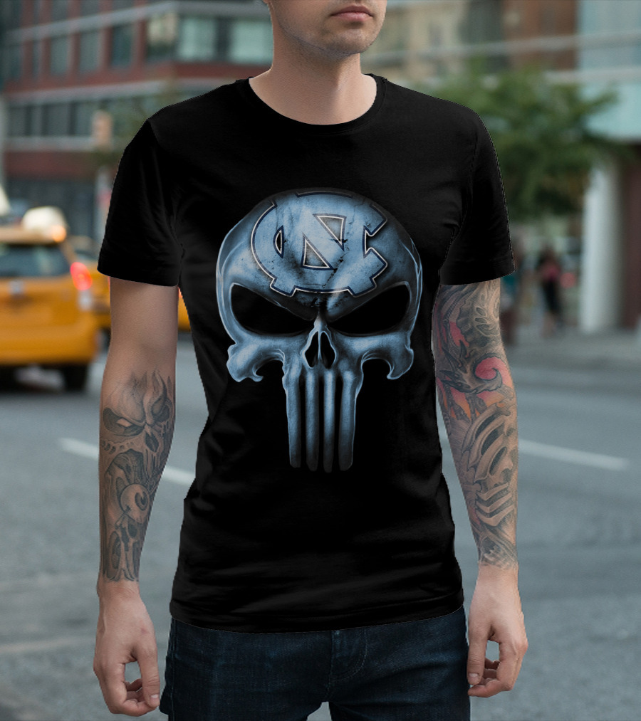 Skull Logo North Carolina Tar Heels T-Shirt