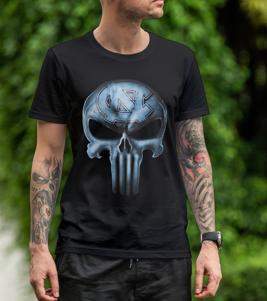 Skull Logo North Carolina Tar Heels T-Shirt