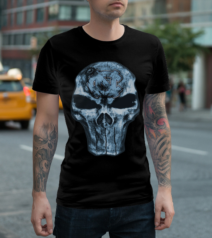 North Carolina Tar Heels Skull with UNC T-Shirt