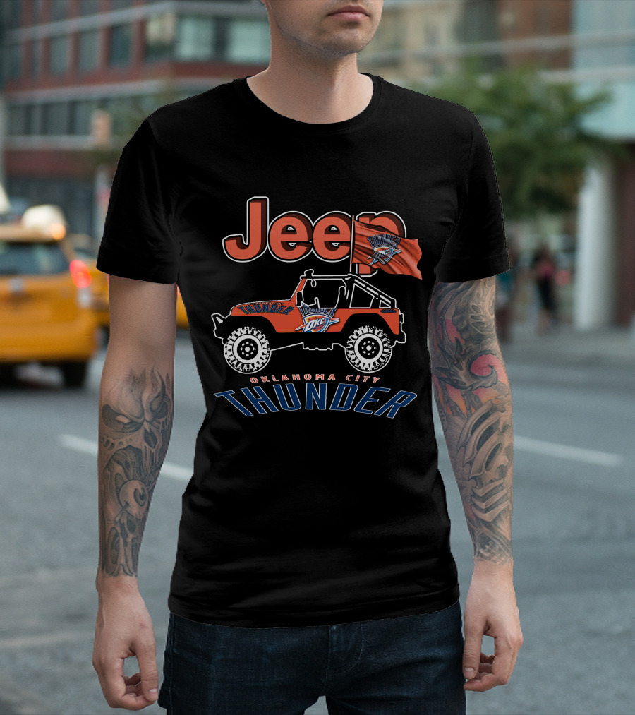 Jeep Oklahoma City Thunder OKC Basketball Team T-Shirt