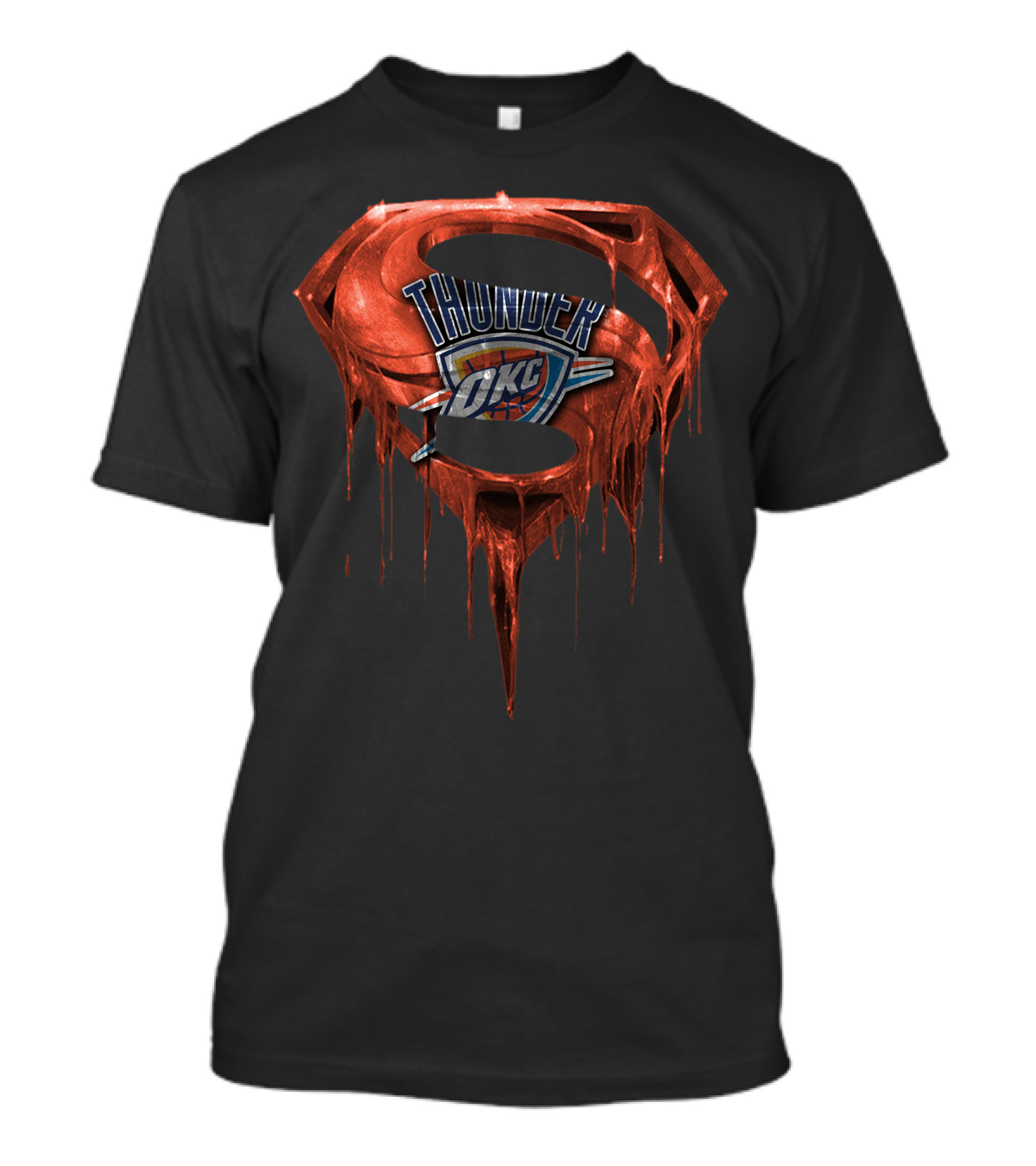 Thunder Okc Oklahoma City Basketball Super Logo Spm T-Shirt