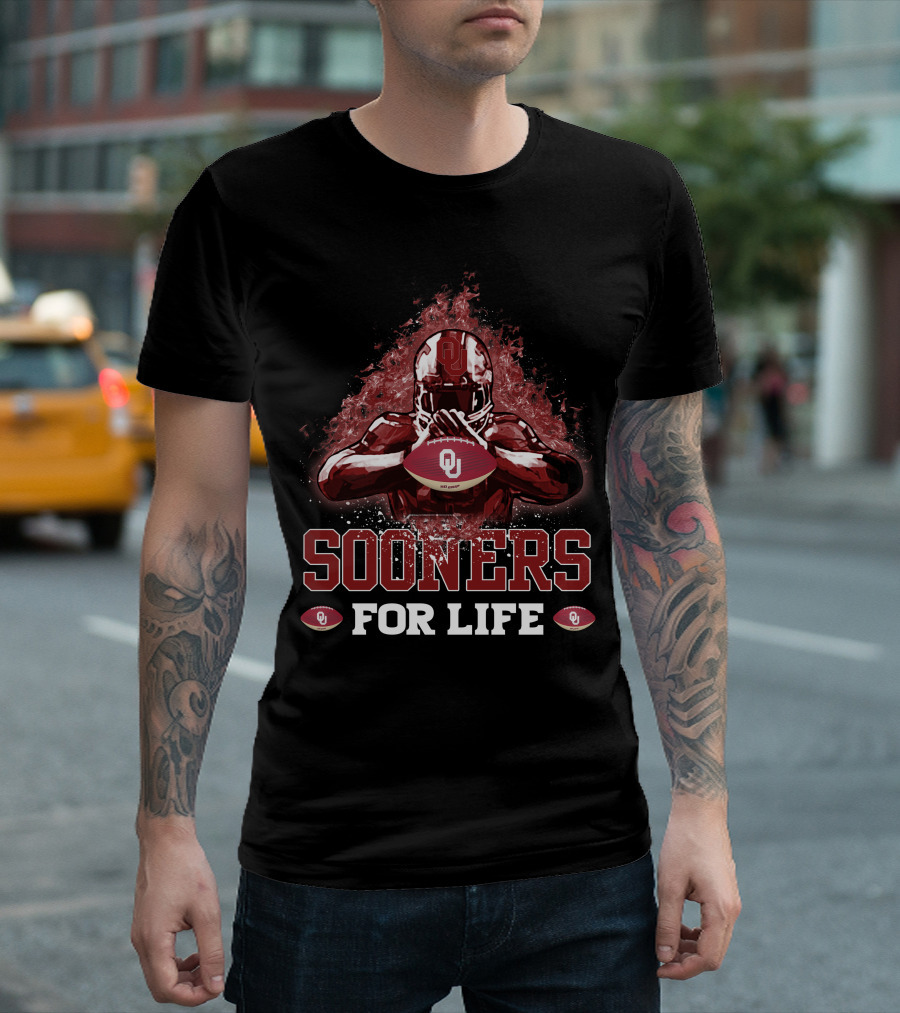 Sooners for Life Oklahoma Quarterback Football Commitment T-Shirt