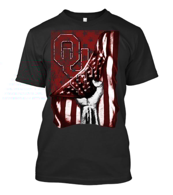 Oklahoma Sooners Flag Stars And Stripes Hand T-Shirt