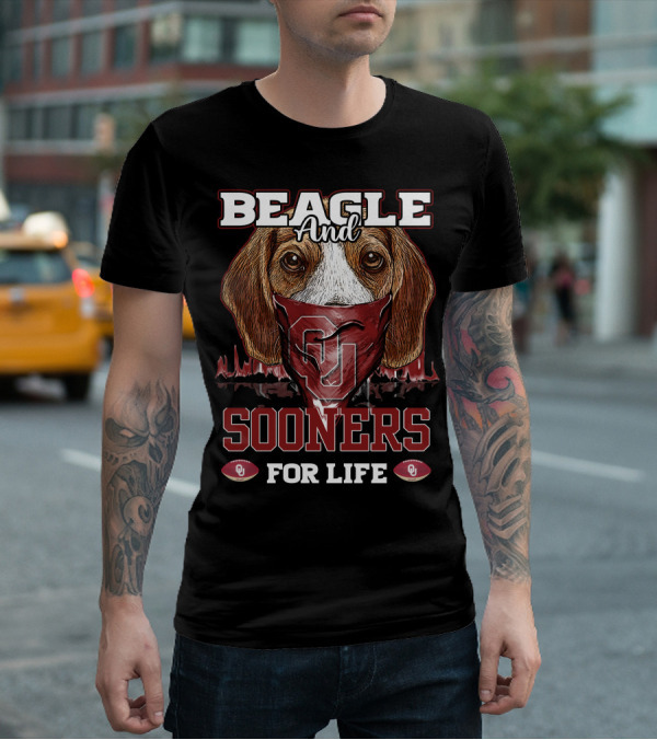 Beagle And Sooners For Life Oklahoma OU T-Shirt
