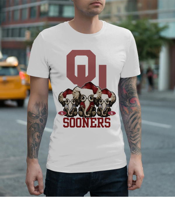 OU Sooners Elephants Christmas T-Shirt