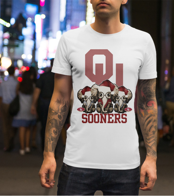 OU Sooners Elephants Christmas T-Shirt