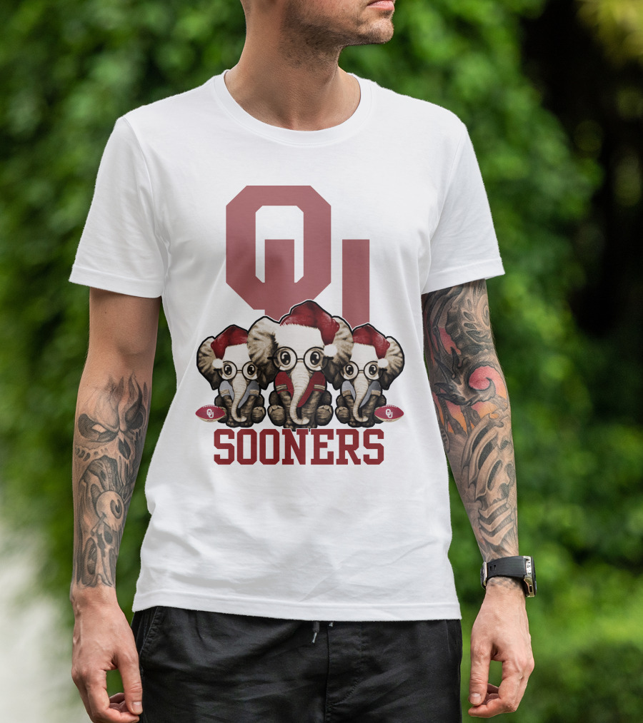 OU Sooners Elephants Christmas T-Shirt
