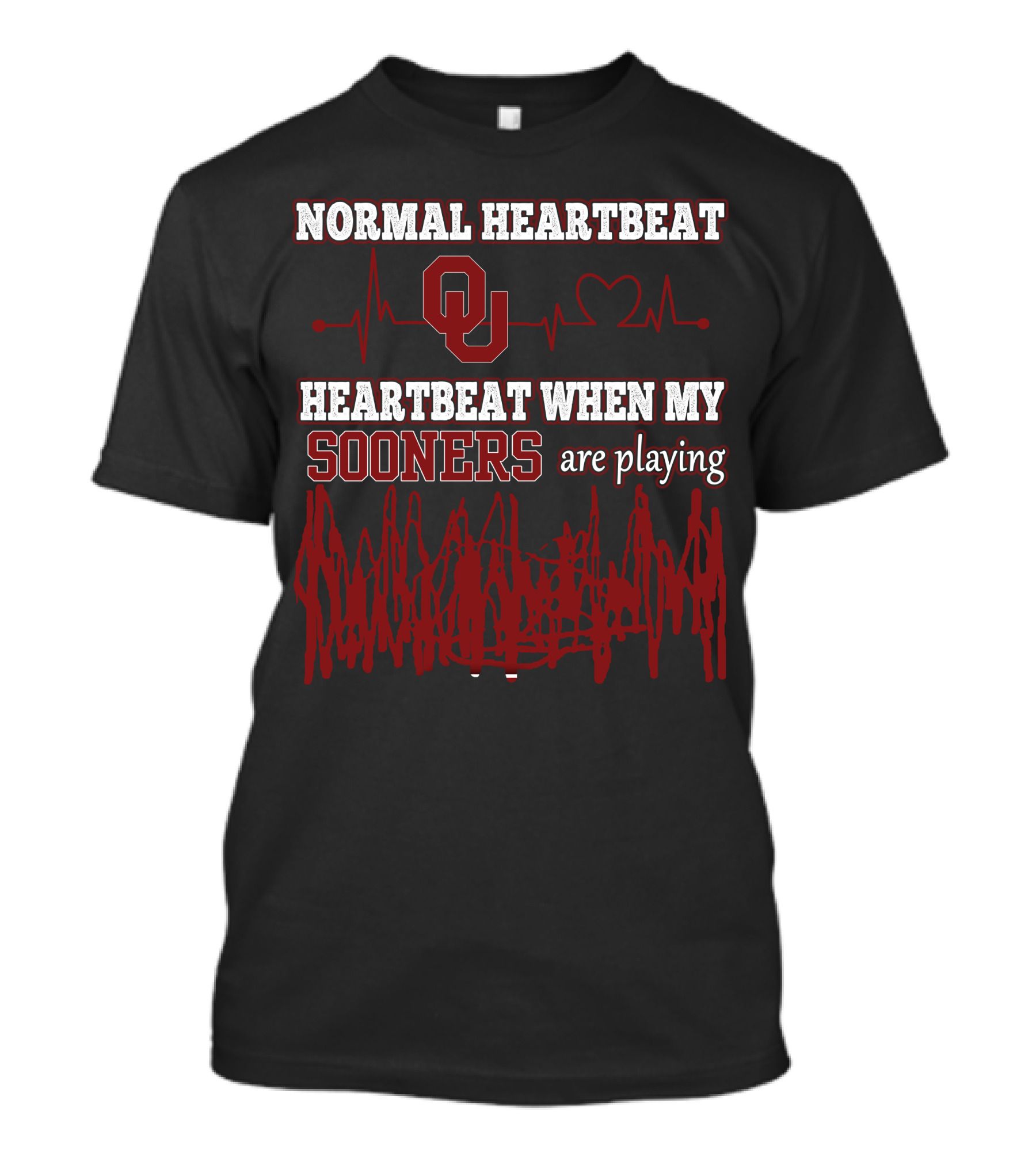 NORMAL HEARTBEAT OU HEARTBEAT WHEN MY SOONERS ARE PLAYING T-Shirt