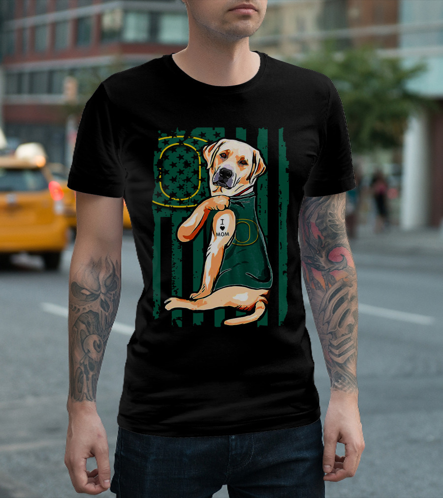 I Love Mom Labrador Retriever Oregon Ducks T-Shirt