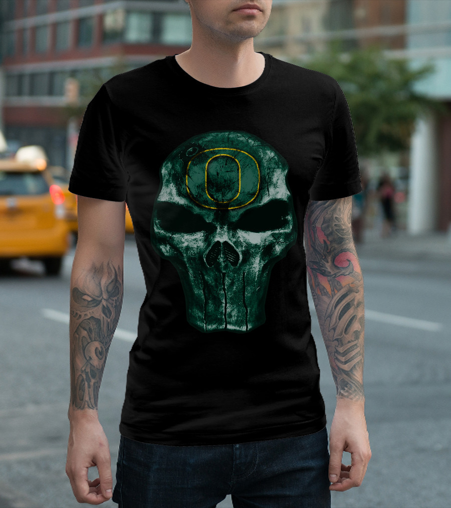 Skull Oregon Ducks T-Shirt