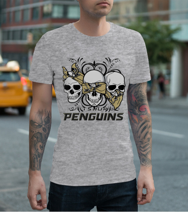 3 Skull Pittsburgh Penguins TSUF T-Shirt