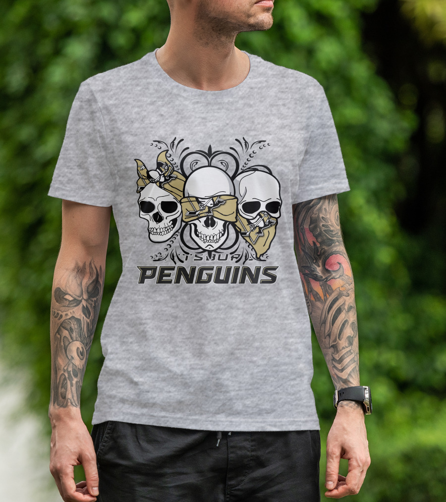 3 Skull Pittsburgh Penguins TSUF T-Shirt