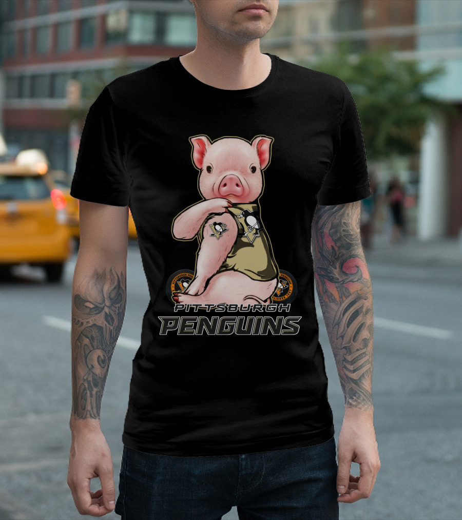Pittsburgh Penguins Pig in Jersey with Team T-Shirt