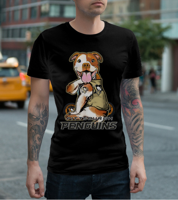 Pittsburgh Penguins Pitbull Hockey Team Fan T-Shirt