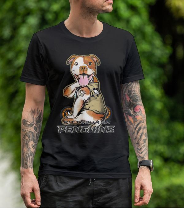 Pittsburgh Penguins Pitbull Hockey Team Fan T-Shirt