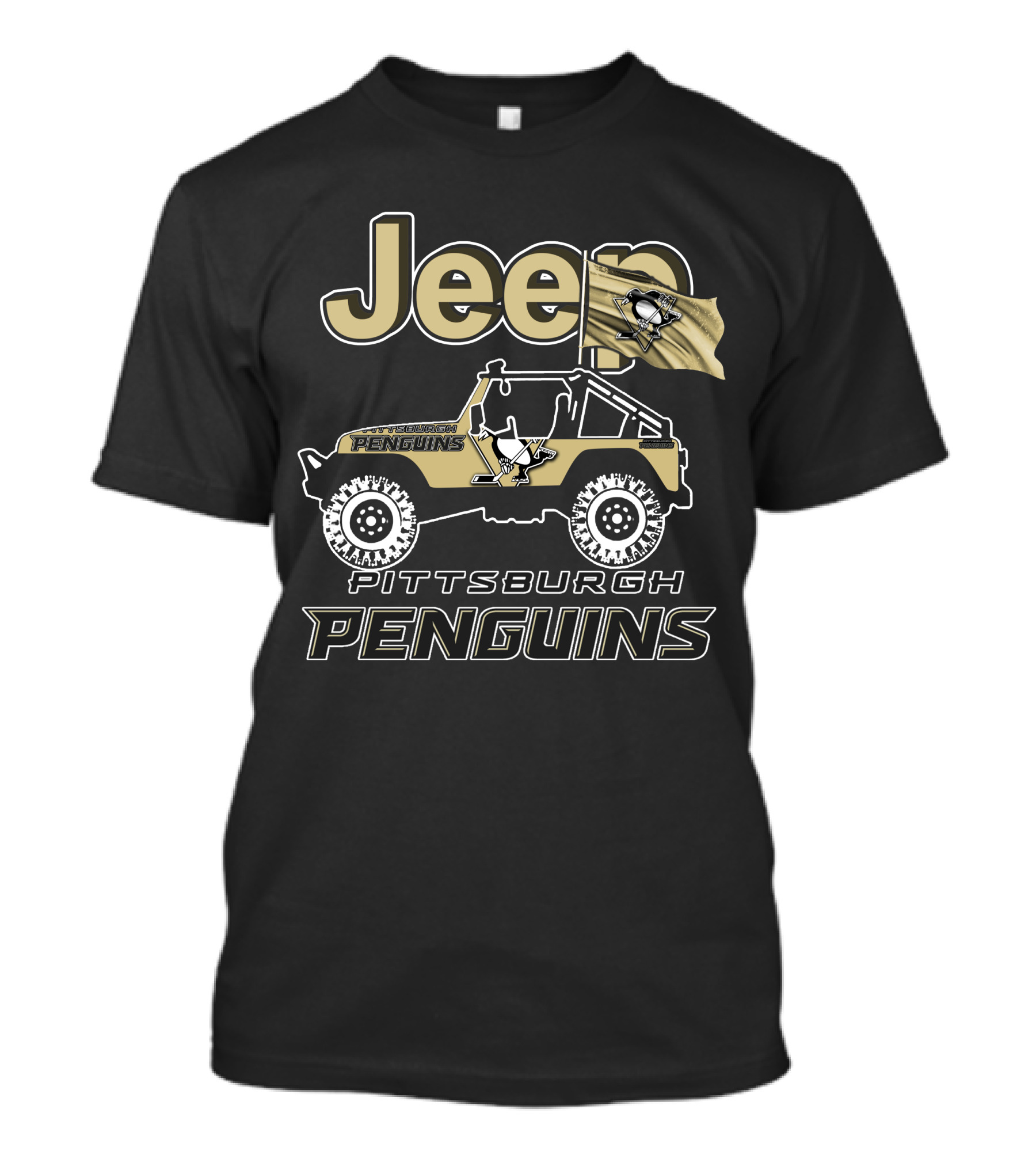 Jeep Pittsburgh Penguins Nhl Off-Road Adventure Fan Gear T-Shirt