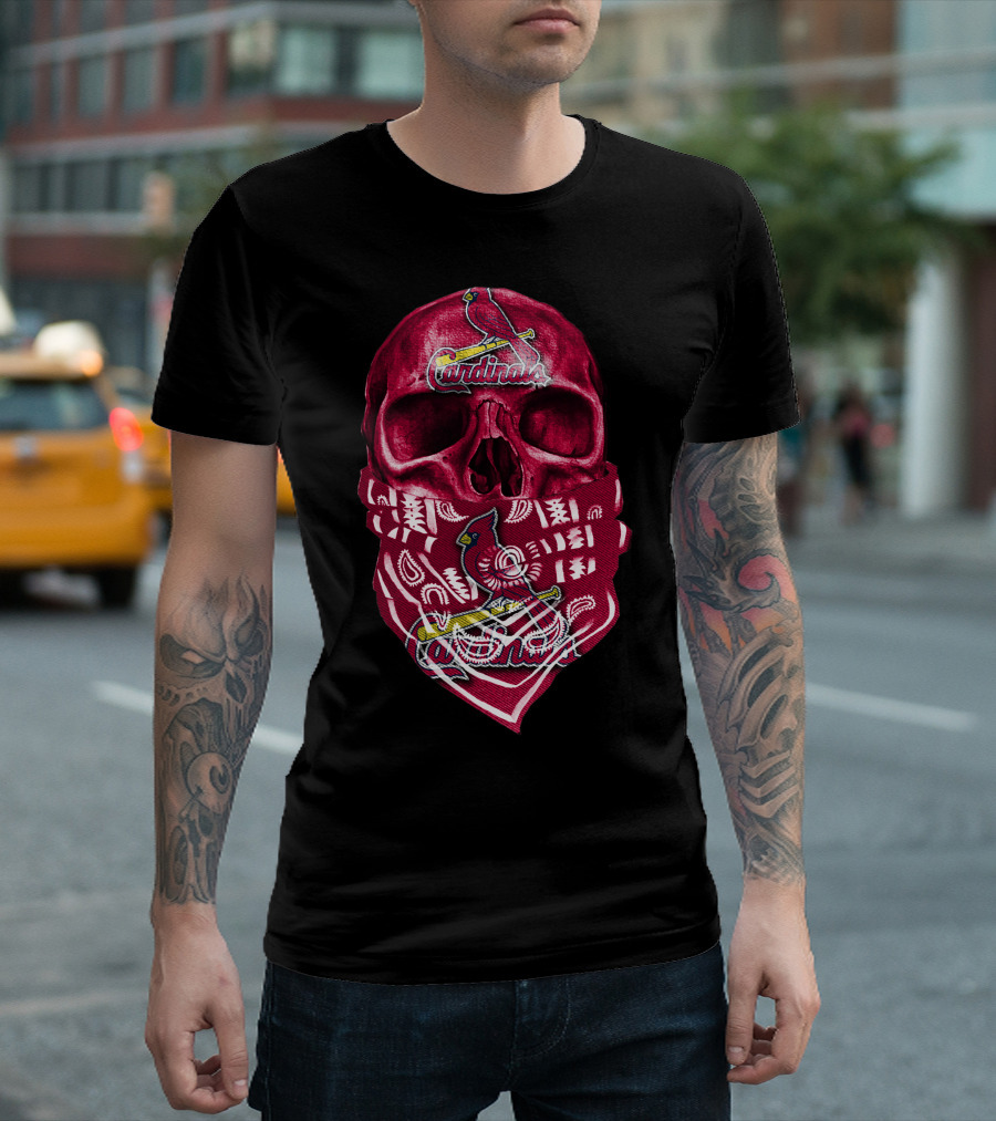 Skull Cardinals Bandana St. Louis T-Shirt