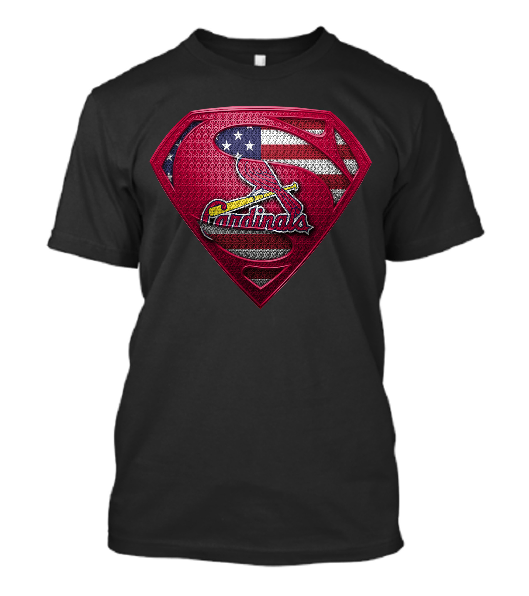 Cardinals Shield American Flag St. Louis Spm T-Shirt