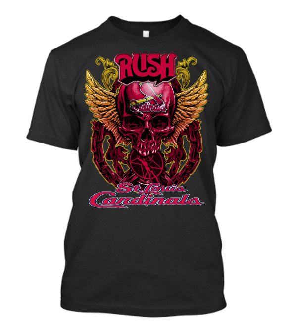 Rush St. Louis Cardinals Skull Wings Chain T-Shirt
