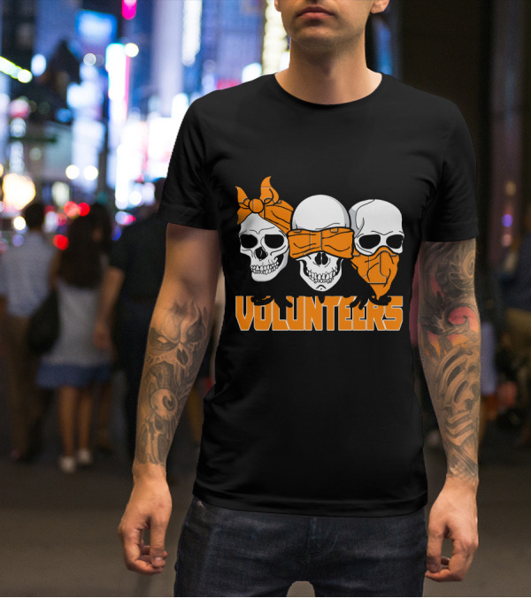 3 Skull Tennessee Volunteers T-Shirt