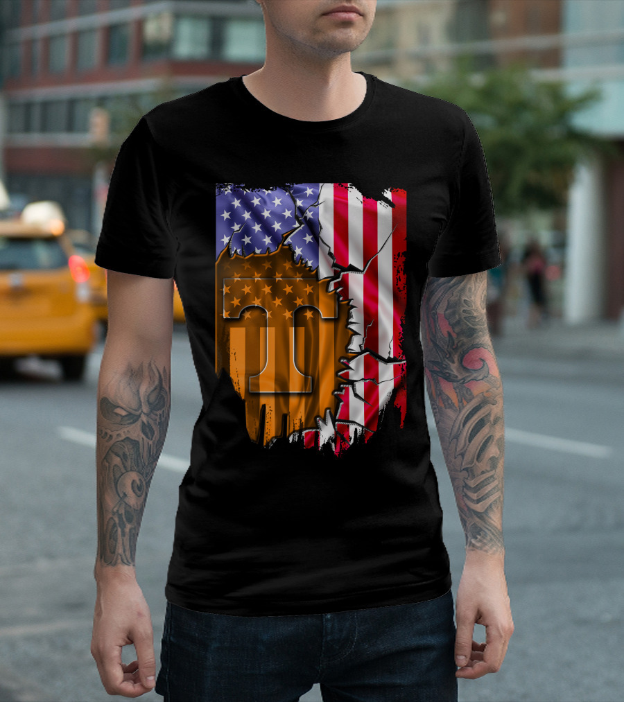 American Flag Tennessee Volunteers T T-Shirt