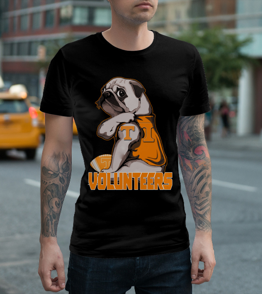 Pug T Volunteers Football T-Shirt