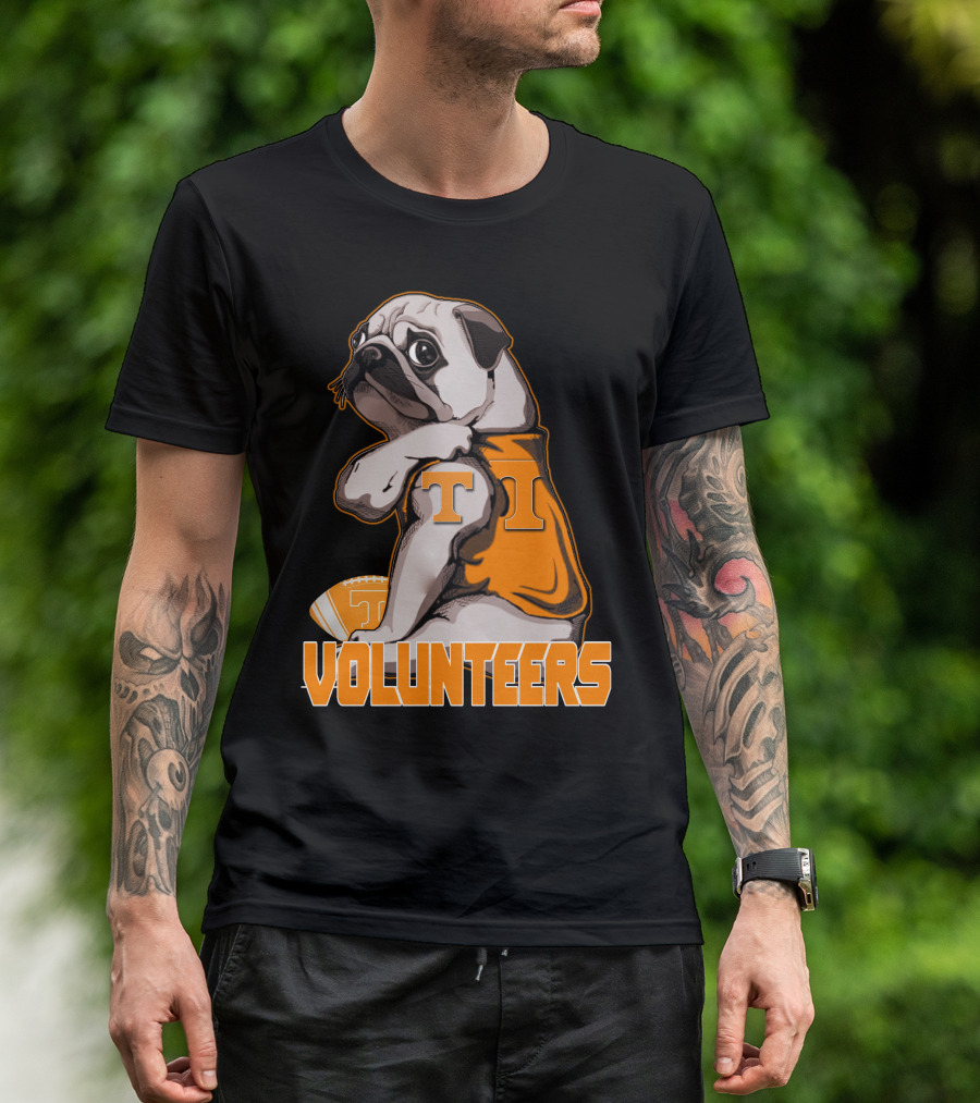 Pug T Volunteers Football T-Shirt