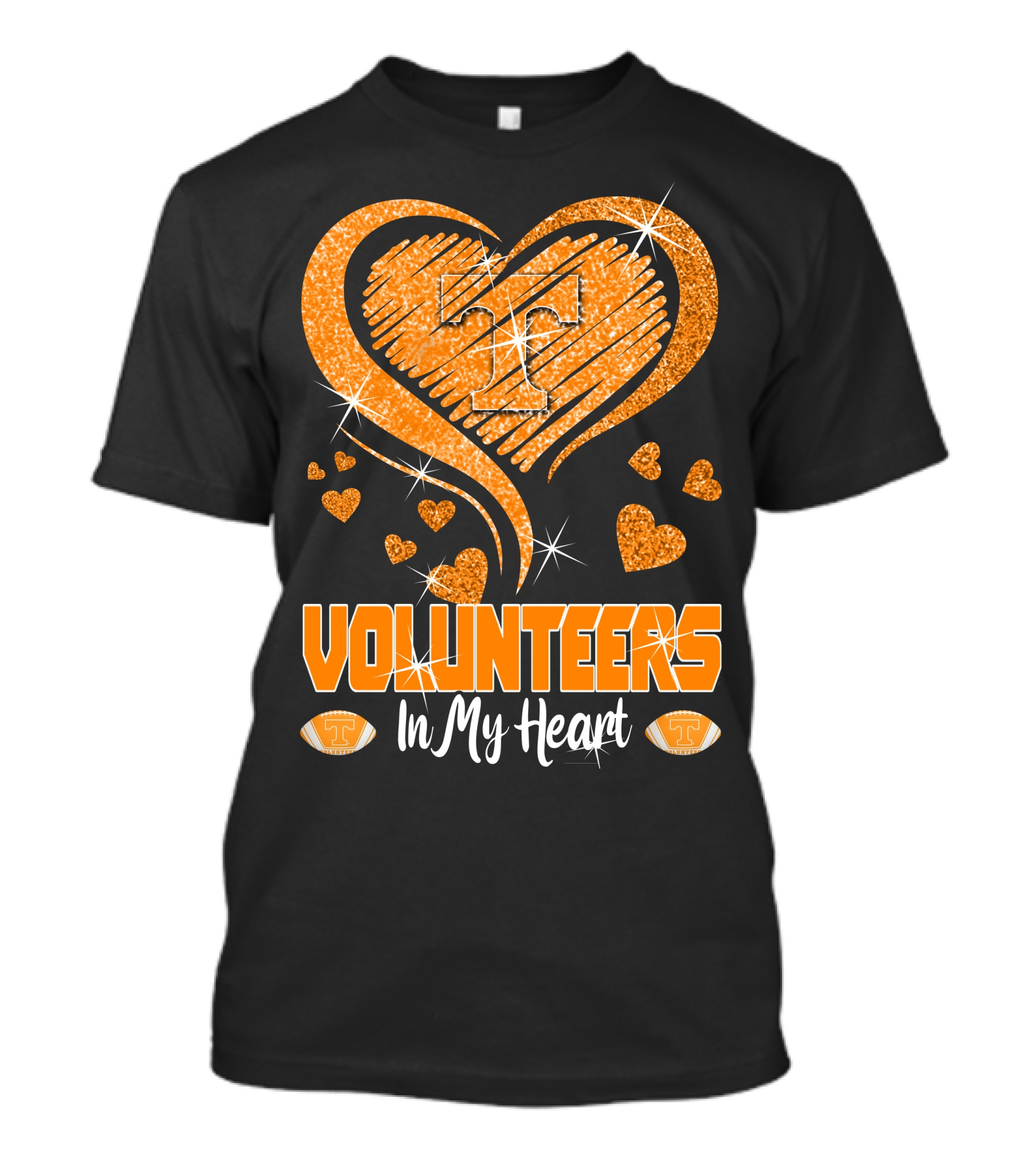 Tennessee Volunteers Orange Heart With T Logo In My Heart T-Shirt