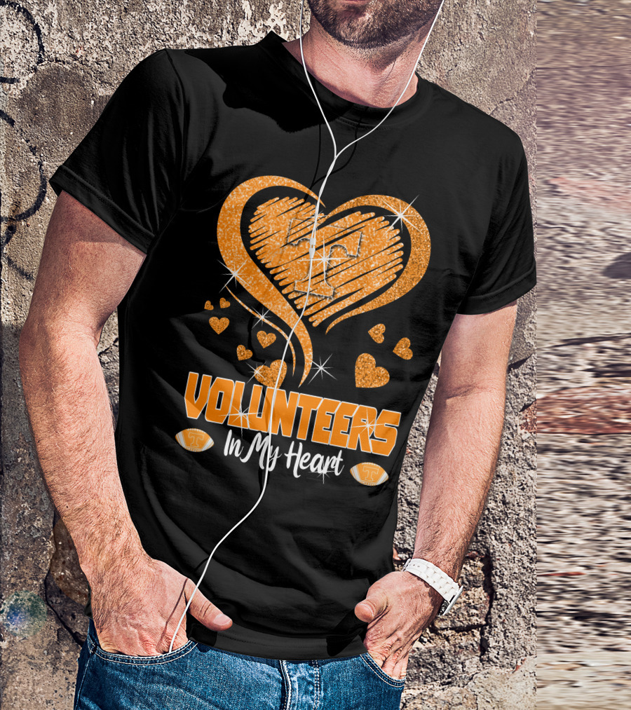 Tennessee Volunteers Orange Heart With T Logo In My Heart T-Shirt