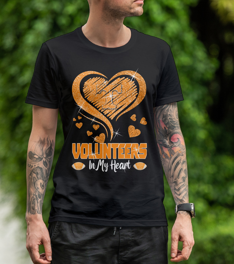 Tennessee Volunteers Orange Heart With T Logo In My Heart T-Shirt