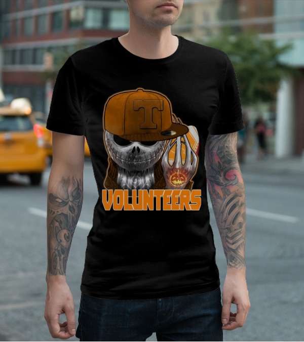 Jackskull Halloween Tennessee Volunteers Football T-Shirt
