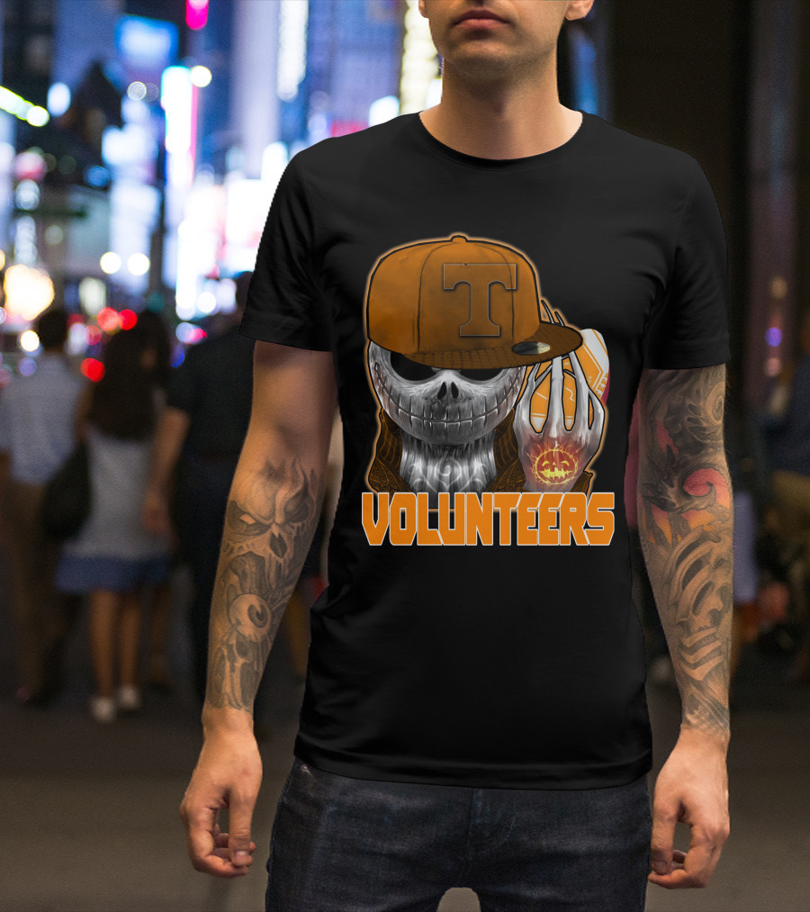Jackskull Halloween Tennessee Volunteers Football T-Shirt