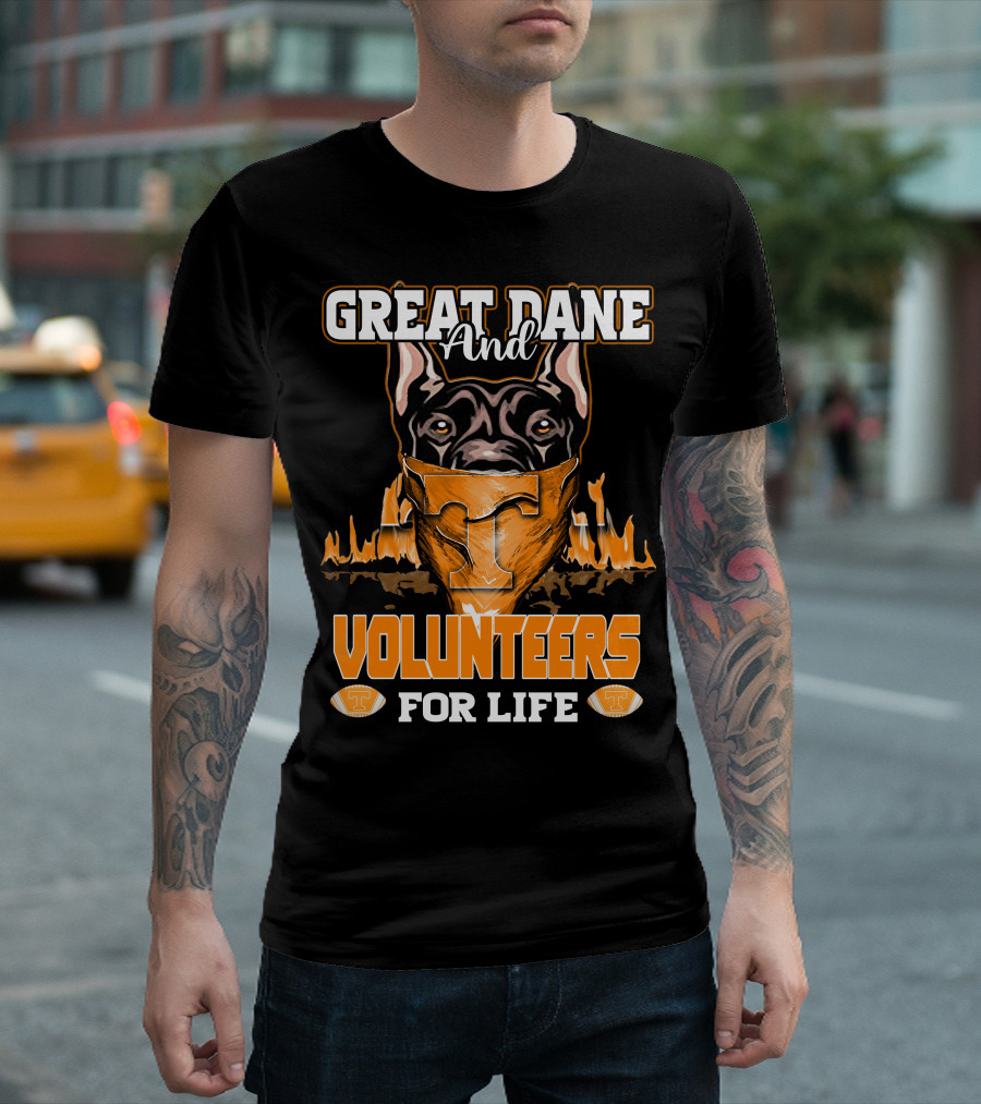 Great Dane and Volunteers for Life Tennessee T-Shirt
