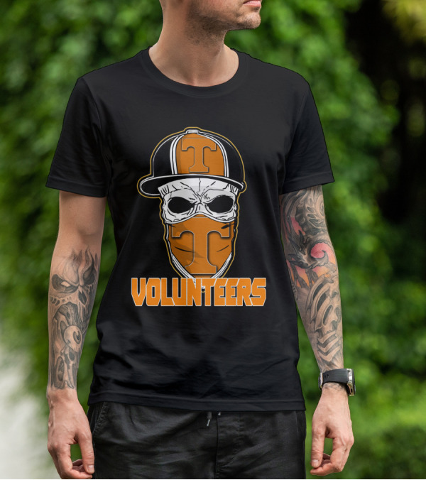 Skull With Hat Tennessee Volunteers Logo Bandana T-Shirt