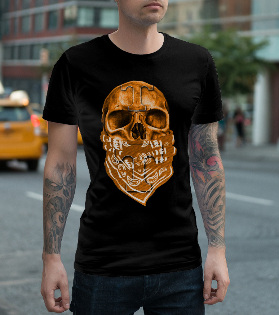 Tennessee Volunteers Skull Bandana T-Shirt