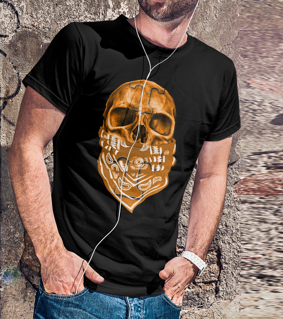 Tennessee Volunteers Skull Bandana T-Shirt