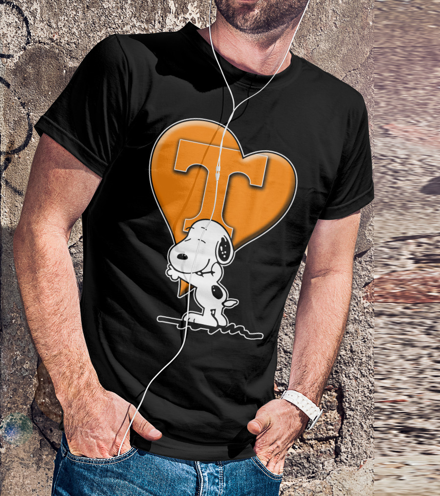 Snp V1 Tennessee Volunteers Snoopy Heart T-Shirt