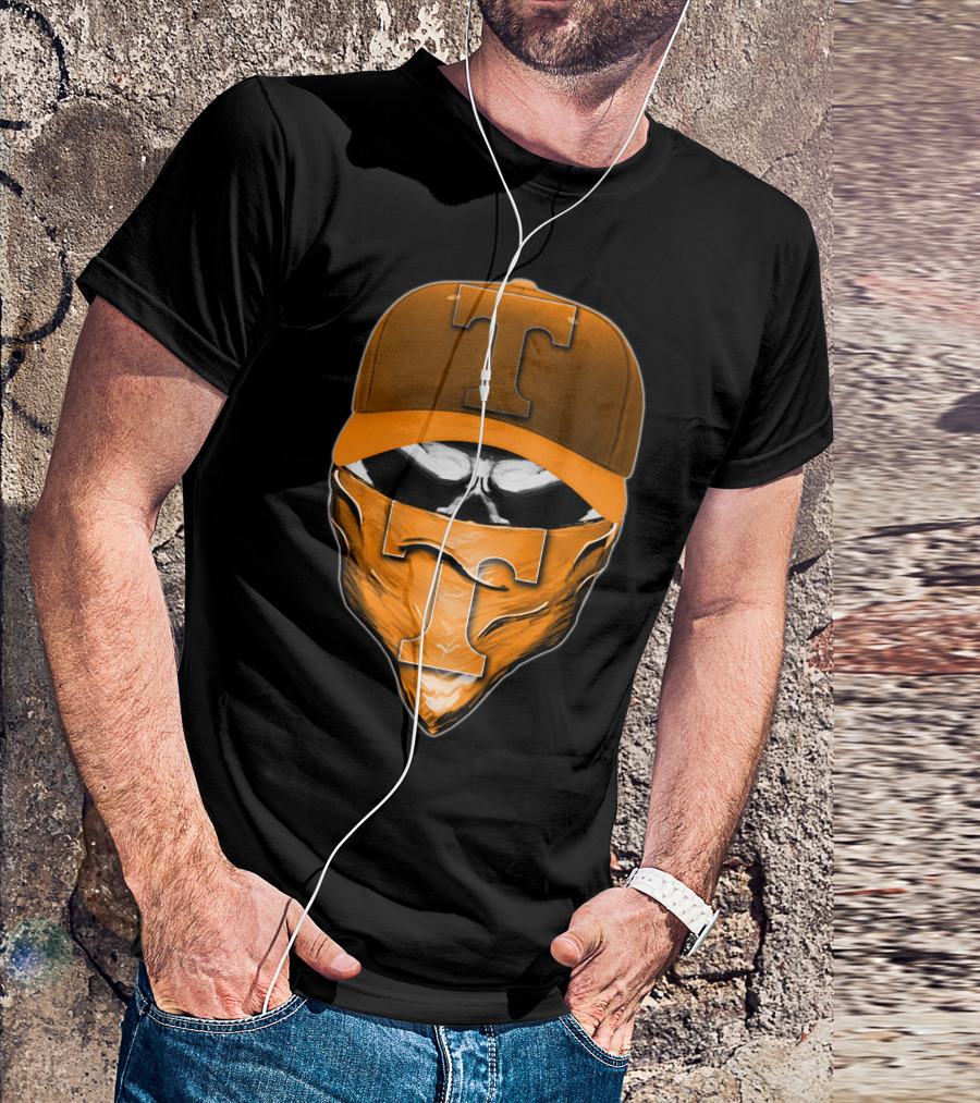 Tennessee Volunteers Skull T Mask Cap T-Shirt