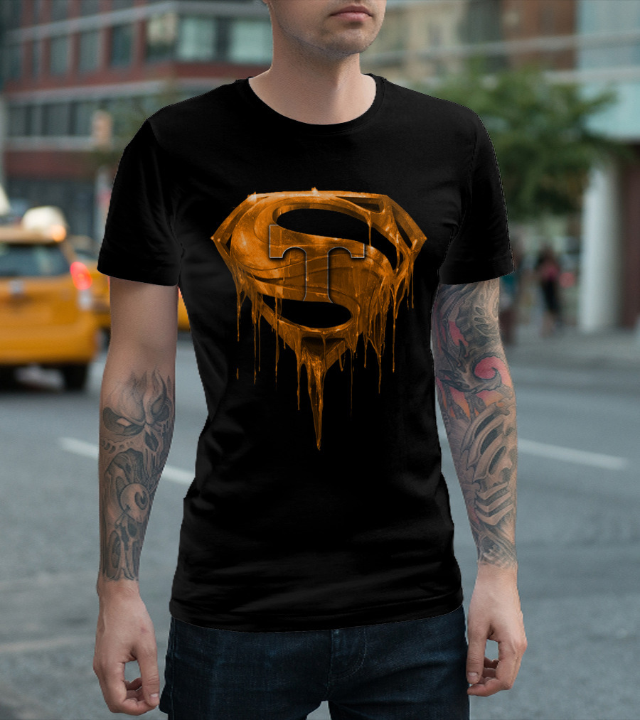 Superman Tennessee Volunteers Dripping Orange T-Shirt