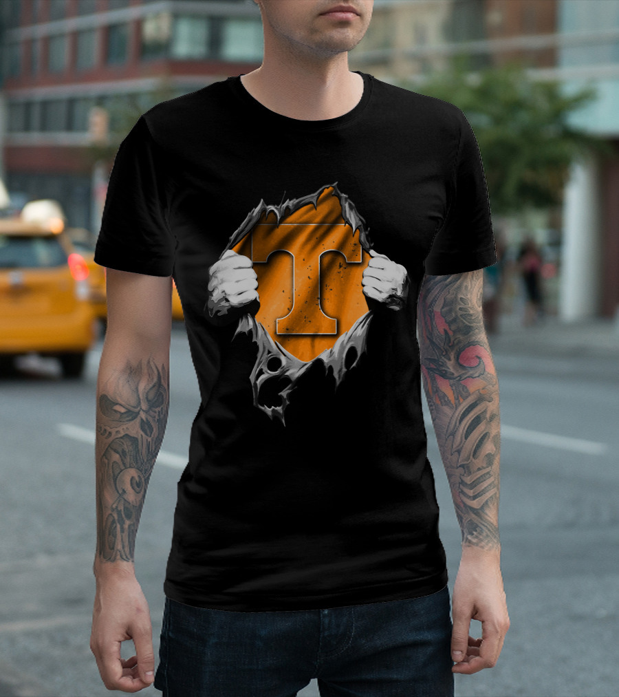 Torn Tennessee Volunteers Power T T-Shirt