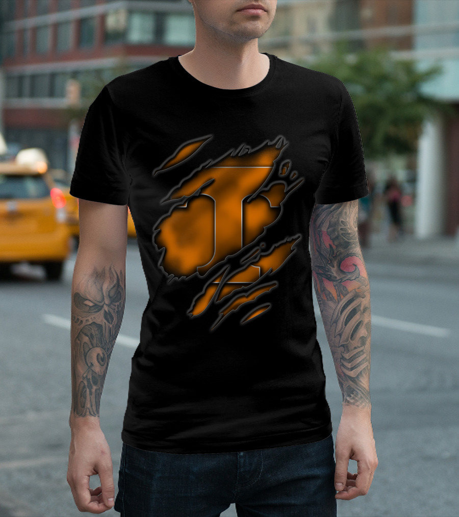Torn Tennessee Volunteers Logo Claw Marks T-Shirt