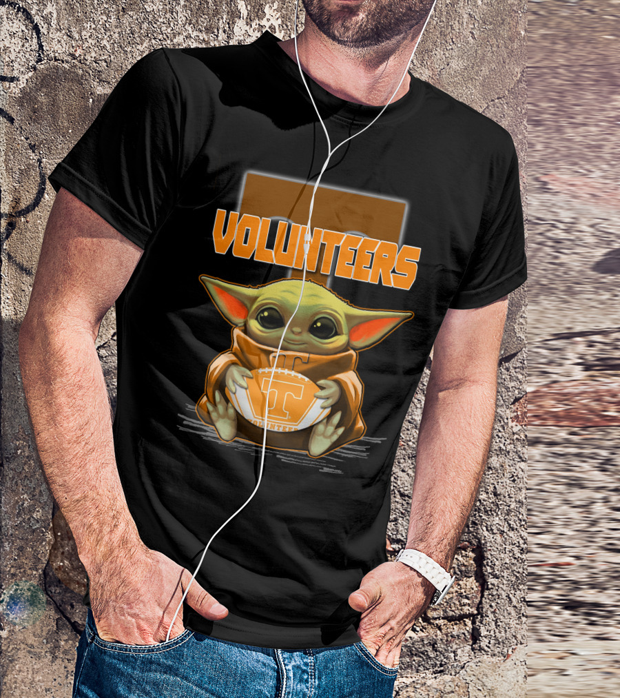 Baby Yoda Tennessee Volunteers Football T-Shirt